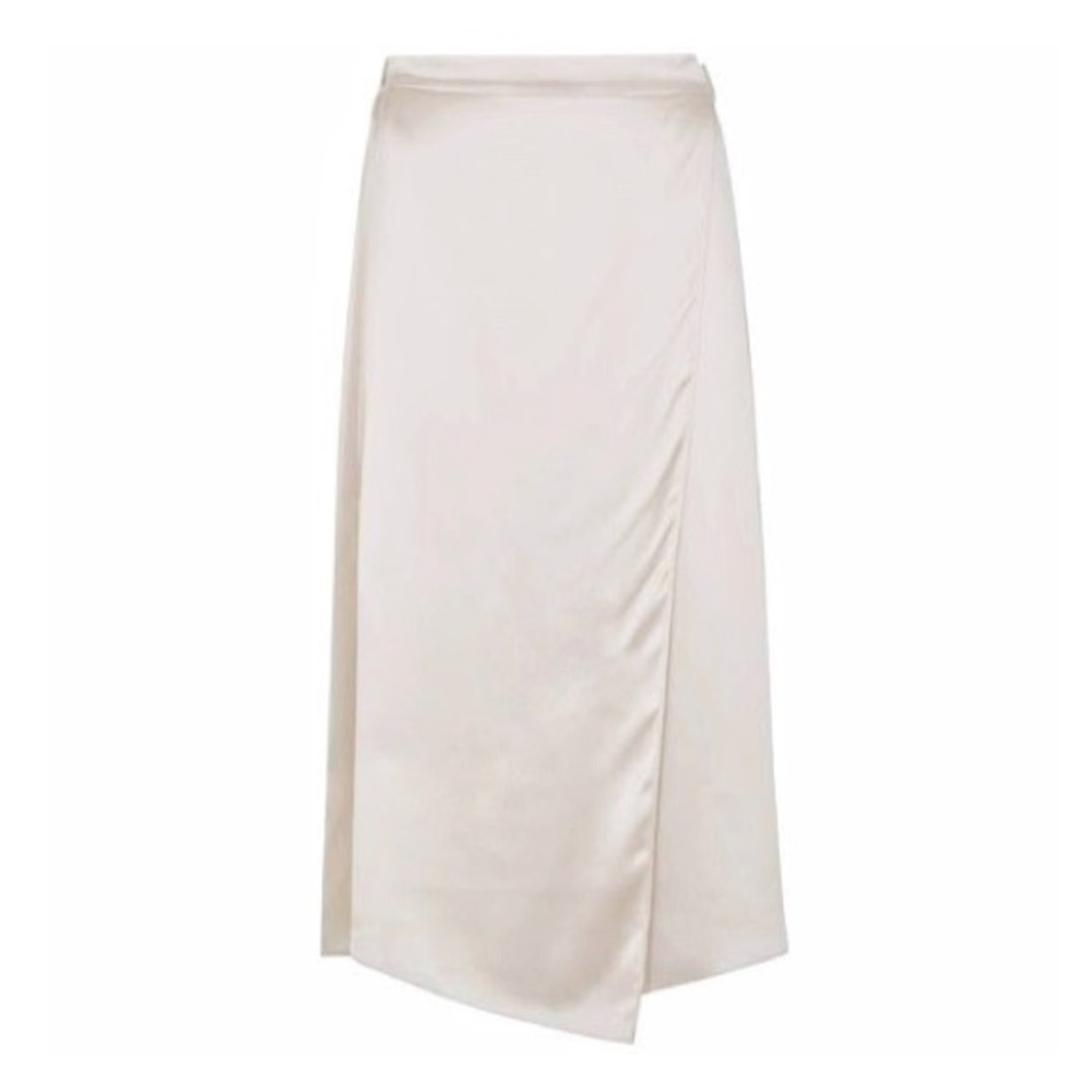 VINCE Drape Panel Silk Skirt